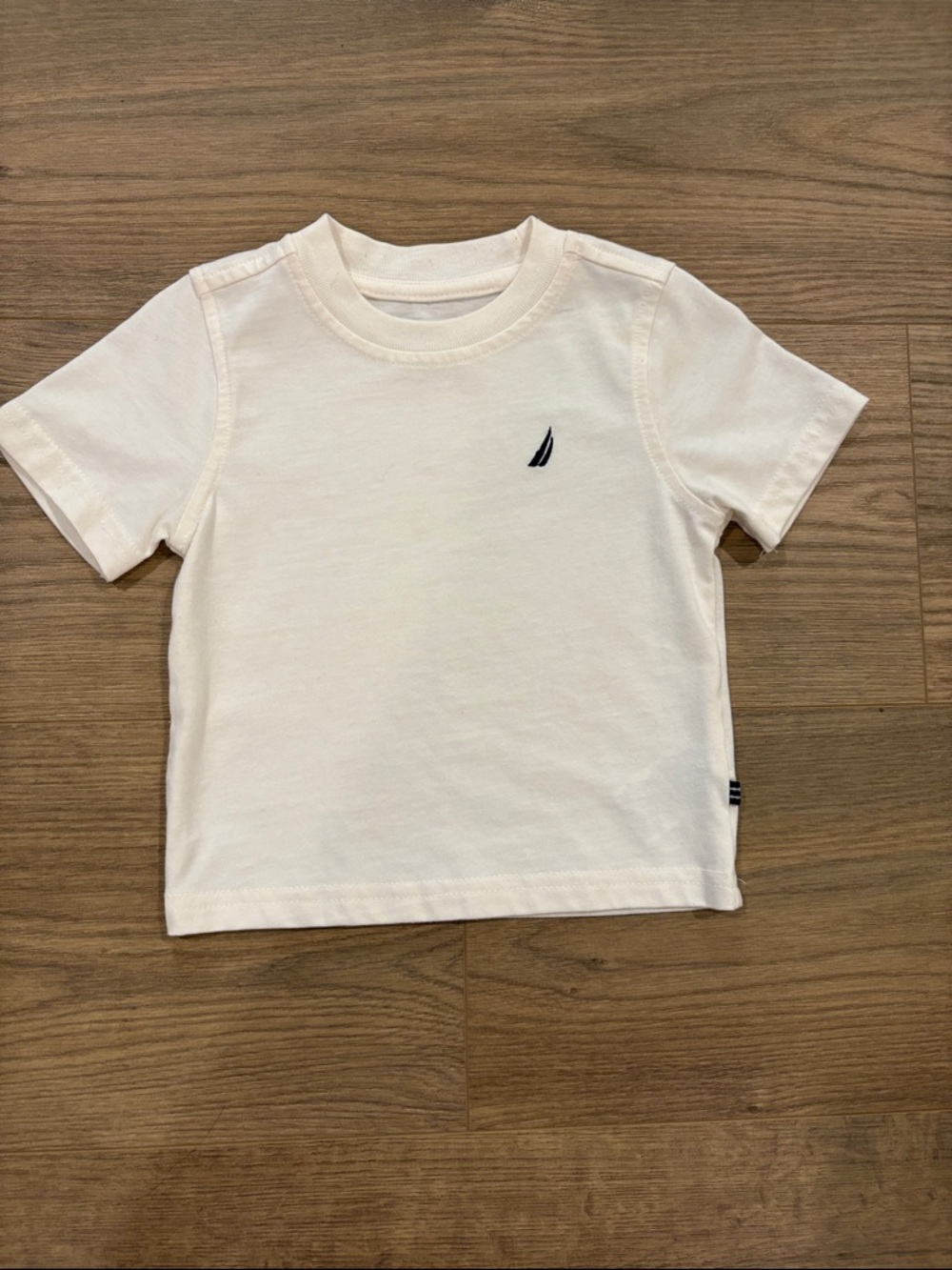 Nautica Toddler Cream Short Sleeve Logo Tee